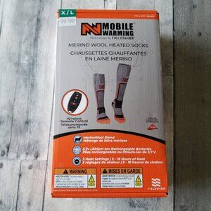 NWT - Heated Socks XL Remote Control Merino Wool Mobile Warming